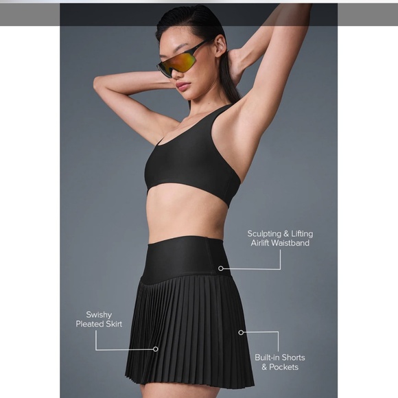 ALO Grand Slam Tennis Skirt Black Size Large - Picture 5 of 7